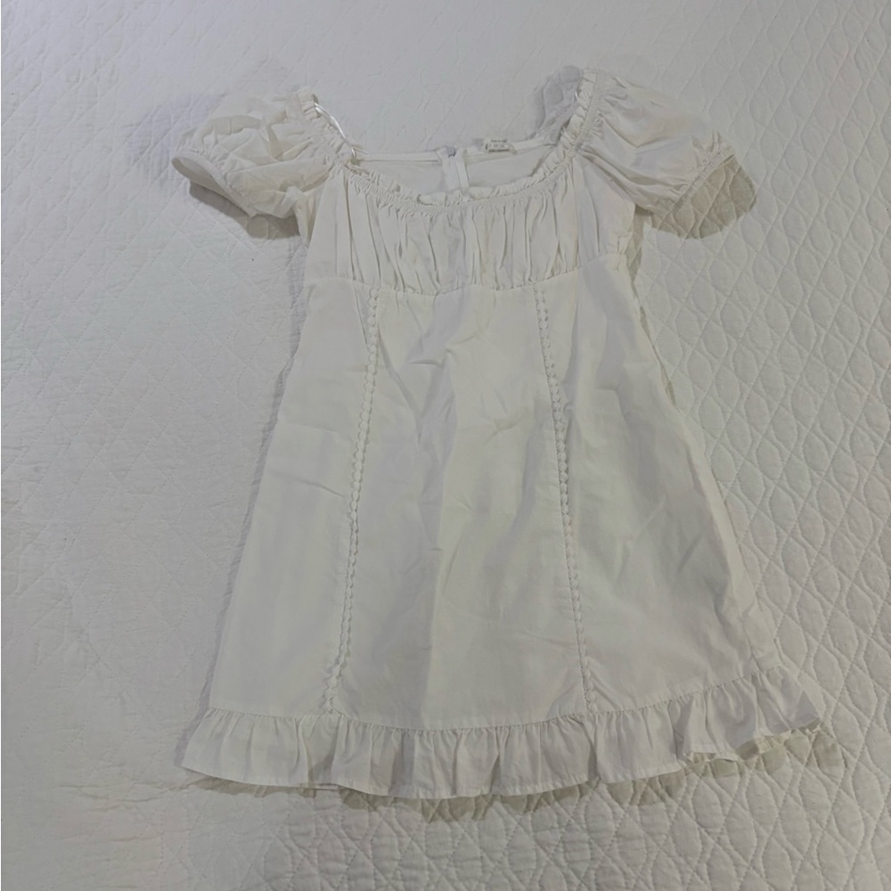 White Puff Sleeve Dress